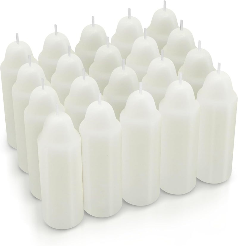 NOMFIX 12-Hour White Candles Compatible with Candle Lanterns, Long-Burning Candles for Outdoor, Camping, Emergency, Survival Emergency Preparedness- 20Pack - Image 1